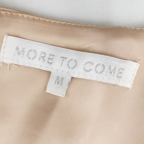 More to Come Melany Corset Top Blush Cream Satin Boned Sz M‎ Crop - Picture 7 of 8